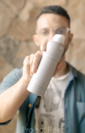 Maan Using Project Reef Aloe Cooling Spray