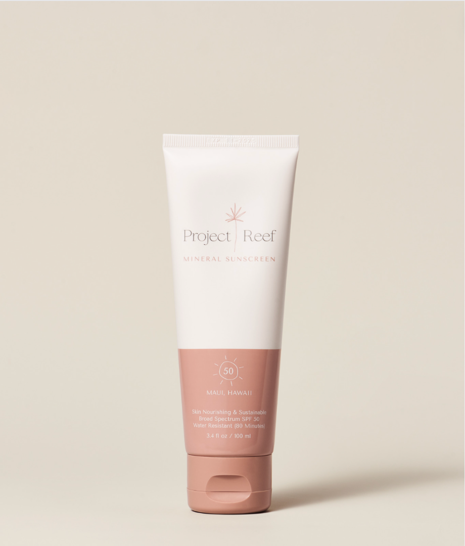 SPF 50 mineral-based and reef-safe sunscreen from Project Reef.