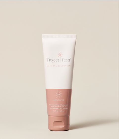 SPF 50 mineral-based and reef-safe sunscreen from Project Reef.
