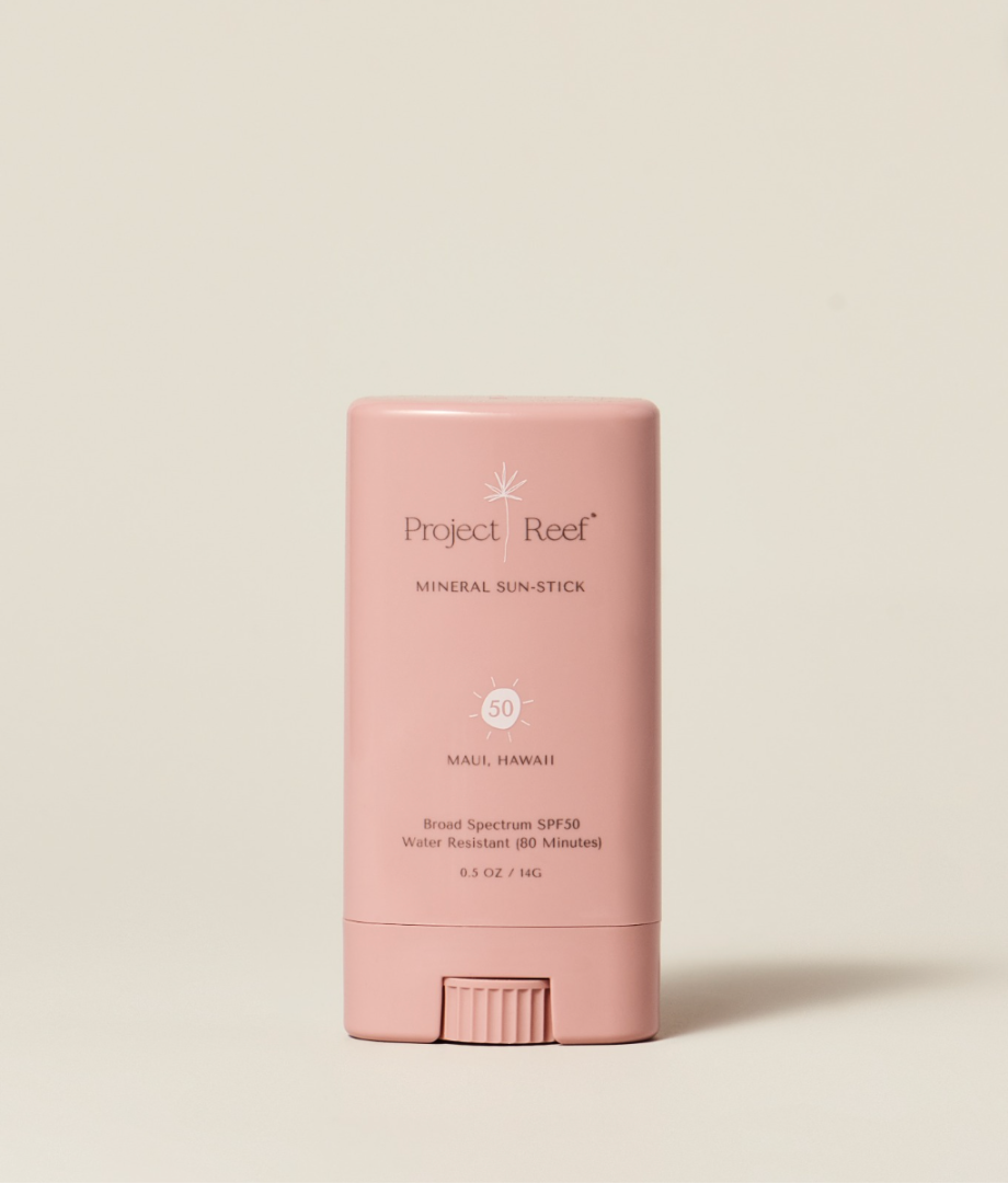 Project Reef broad spectrum SPF 50 and water resistant sun-stick from Project reef. Features: mineral based, reef-safe sun screen
