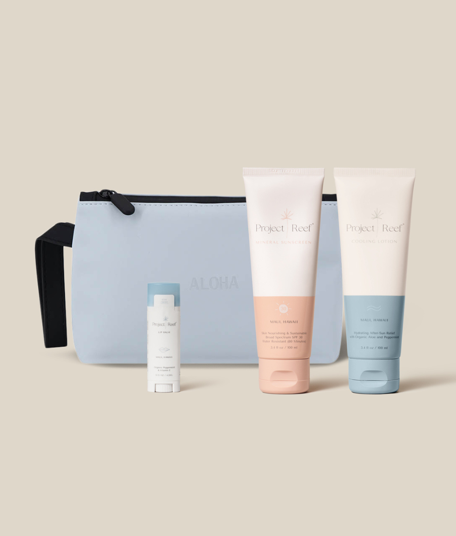 Reef sunscreen set with bag