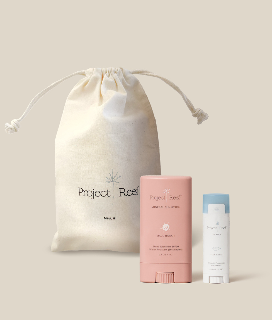 'Face' the Sun Bundle - a sunscreen, bag, and lip screen