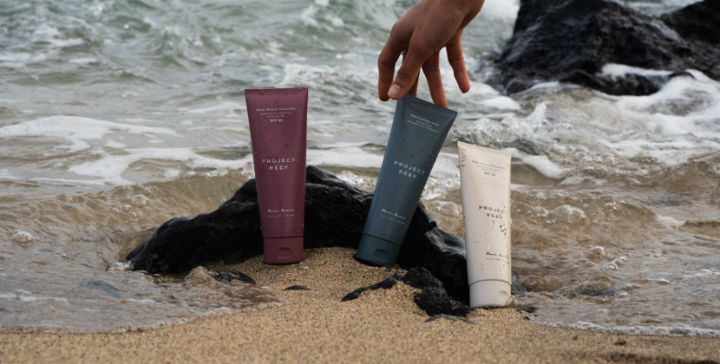 The reef safe sunscreen products from Project Reef