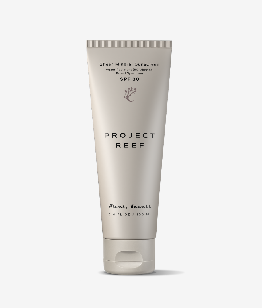 Tube of Project Reef spf 30 mineral sunscreen