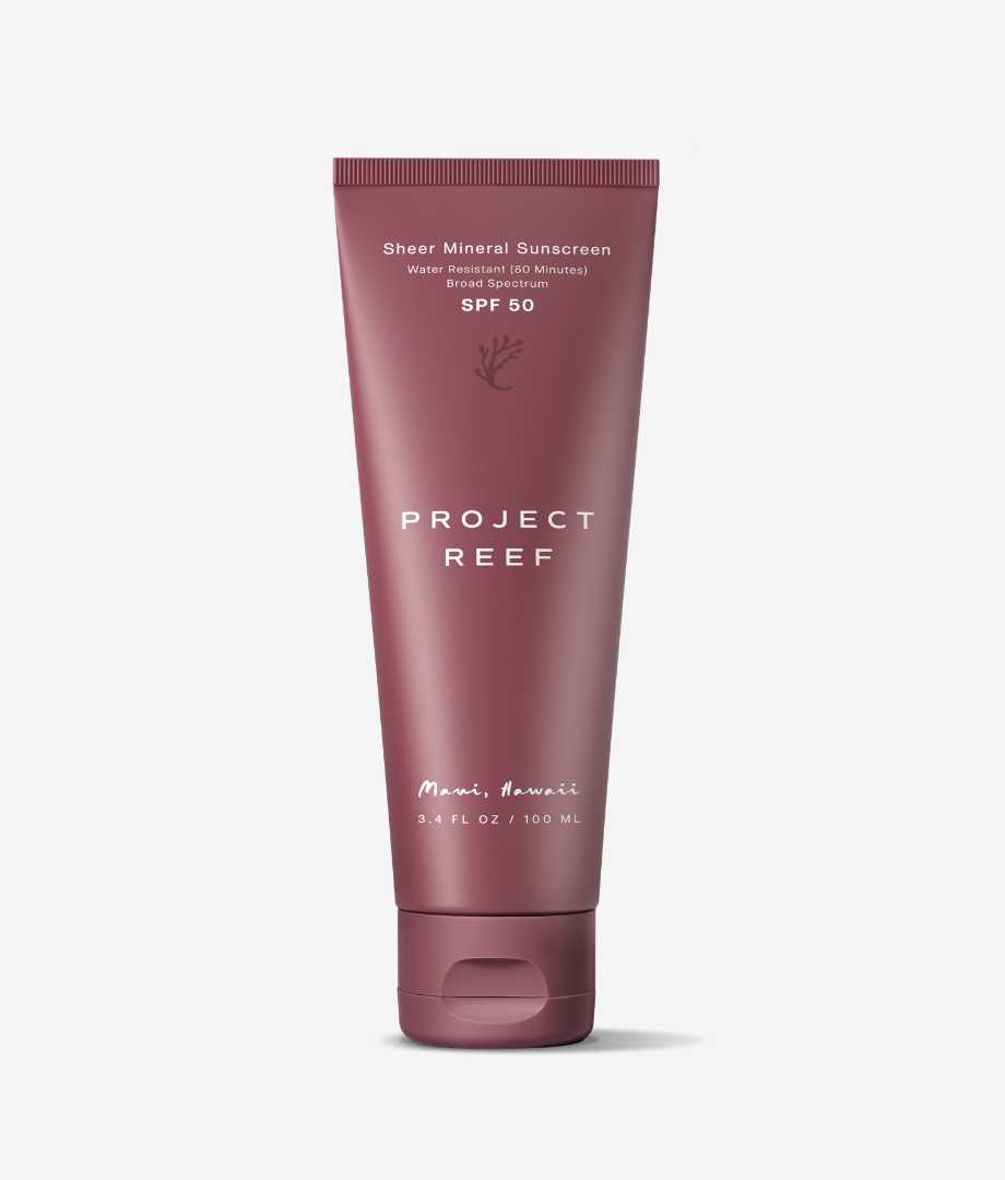 Project Reef SPF 50 mineral sunscreen tube 