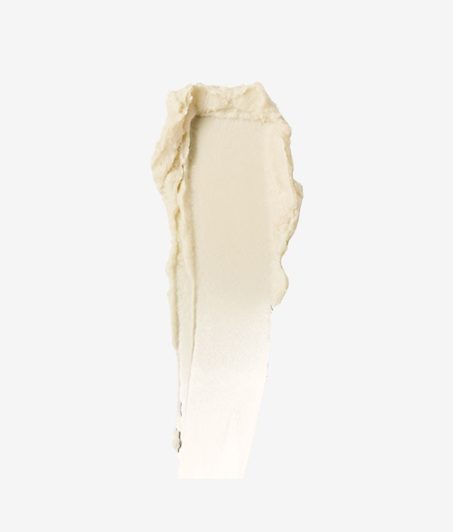 Close-up of a smooth lip balm smear.