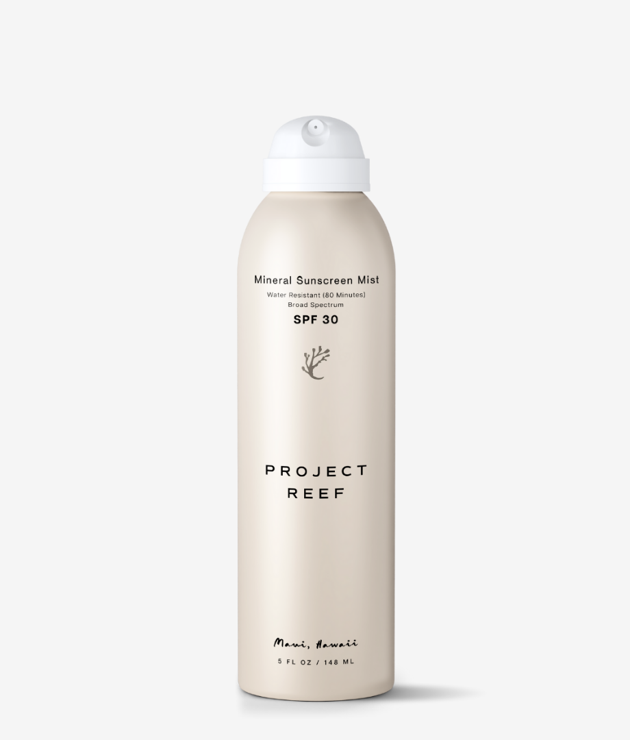 SPF 30 Project Reef mineral sunscreen mist bottle 