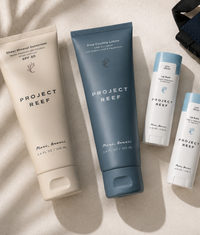 Collection of Project Reef sun care products 